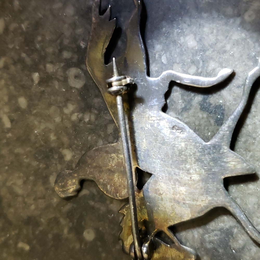 Vintage Sterling silver Celtic Warrior pin - Picture 3 of 4